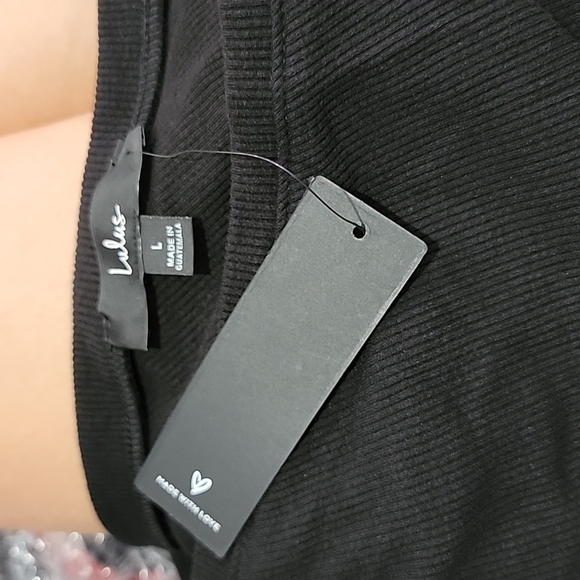 LULU Side and Seek Black Ribbed One-Shoulder Ruched Mini Dress - Picture 4 of 4